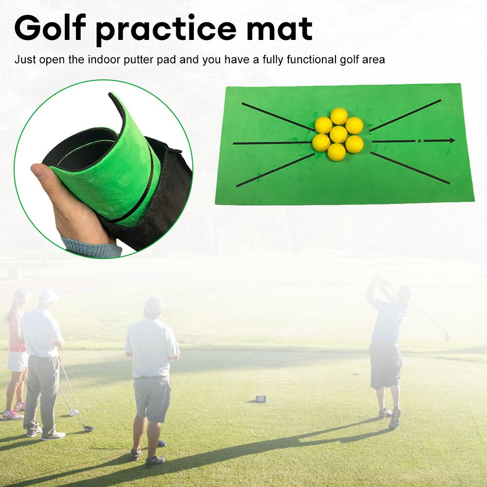 Golf Training Mat Swing Practice Pad Indoor Detection Batting Ball Trace Directional Mat Swing Track Practice Marking Pad Set