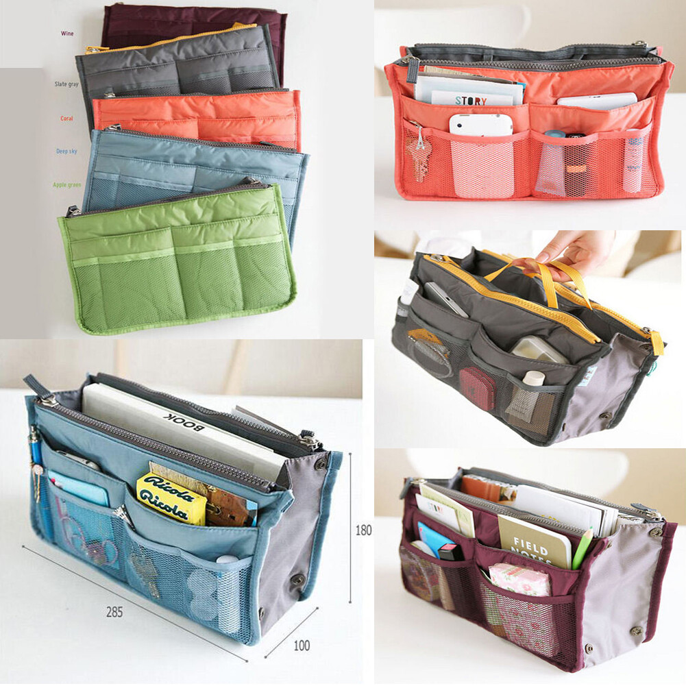 Modelhouses Women Lady Travel Insert Handbag Organiser Purse Large Liner Comestic Organizer