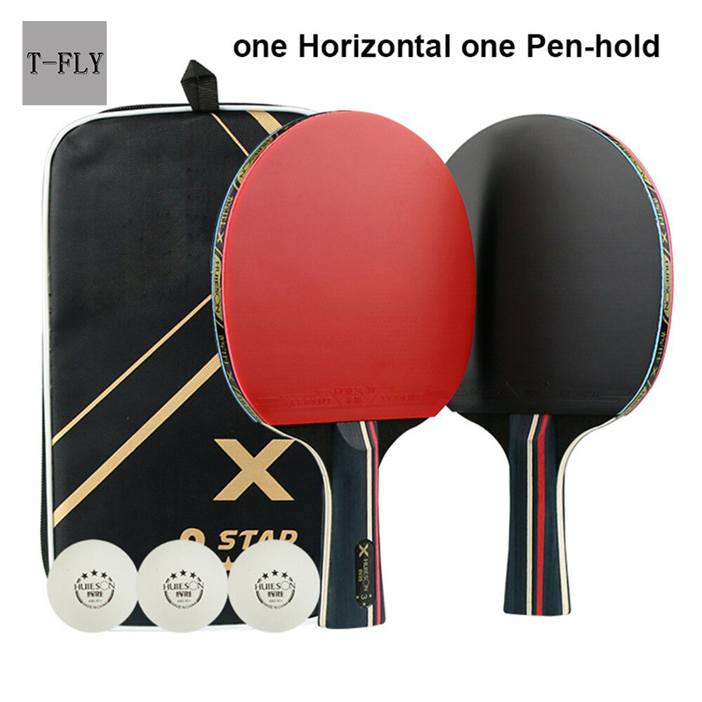 Bảng giá T-FLY Bóng Bàn Bát Vợt Pingpong Mái Chèo Dài Cầm Tay Ngắn Bền Túi 3 Bóng