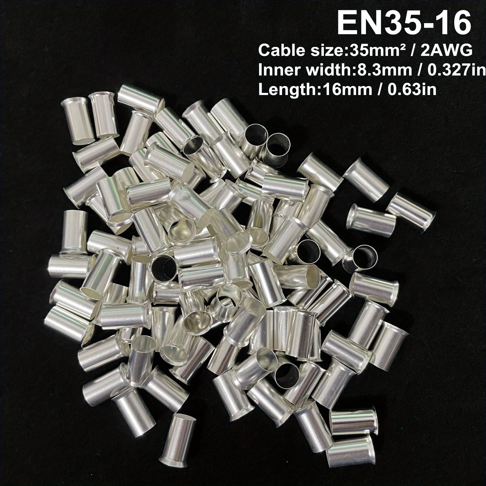 100 Pcs / Pack 0.5mm2-35mm2 22-2 AWG Non-Insulated Wire Connector ...