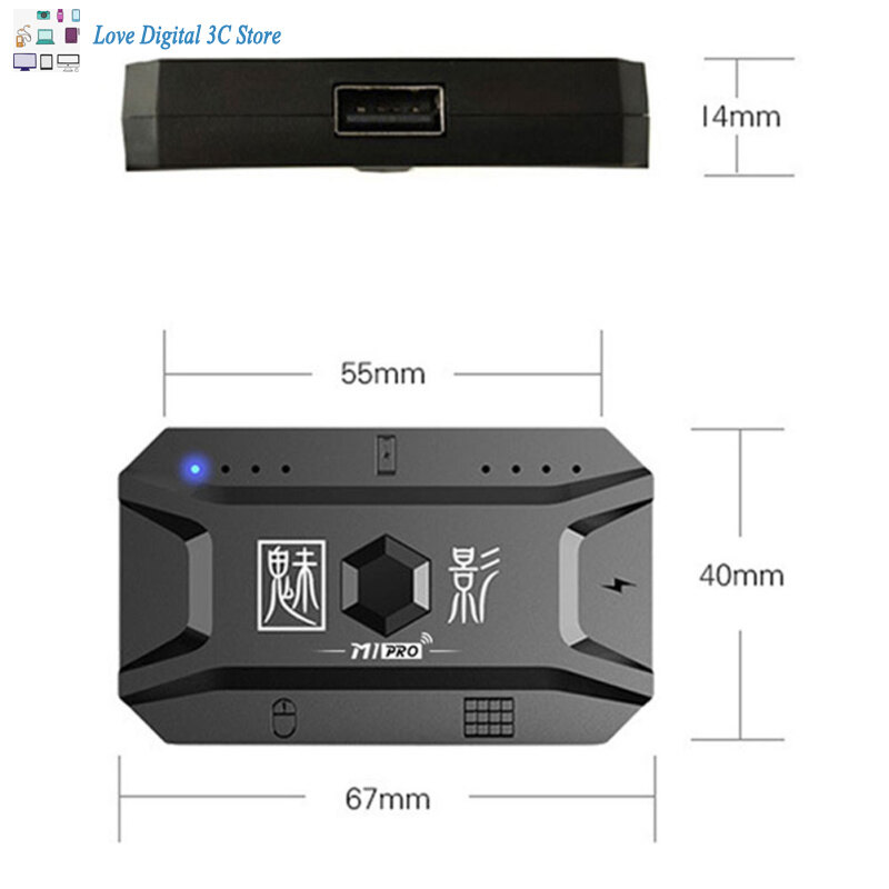 M1pro Bộ Chuyển Đổi Tay Cầm Chơi Game Plug-Paly Bộ Điều Khiển Di Động 5.0 Tương Thích Bluetooth Bộ Chuyển Đổi Chuột Bàn Phím Chơi Game