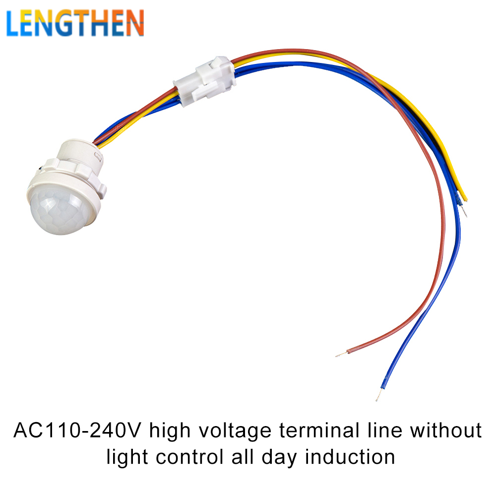 Kéo Dài Cảm Biến Tự Động Công Tắc Đèn LED Cảm Biến Chuyển Động Của Con Người Cảm Biến Chuyển Động Hồng Ngoại Phát Hiện PIR Hồng Ngoại Đầu Dò LED Bộ Cảm Biến Chuyển Động Cơ Thể