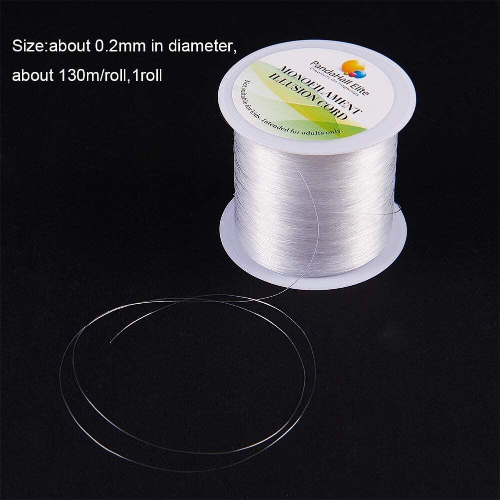100 Yards Clear Fishing Line 0.25mm Invisible Nylon Thread Jewelry ...