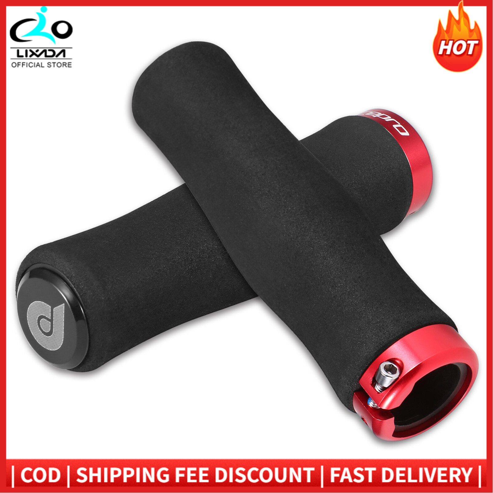 1 Pair 22.2mm Bicycle Handlebar Grips Anti-Skid Sponge Handlebar End Grips