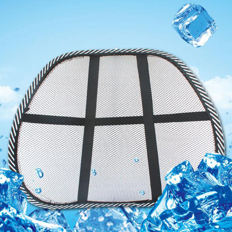 Car Seat Mesh Lumbar Back Brace Support Massage Pillow