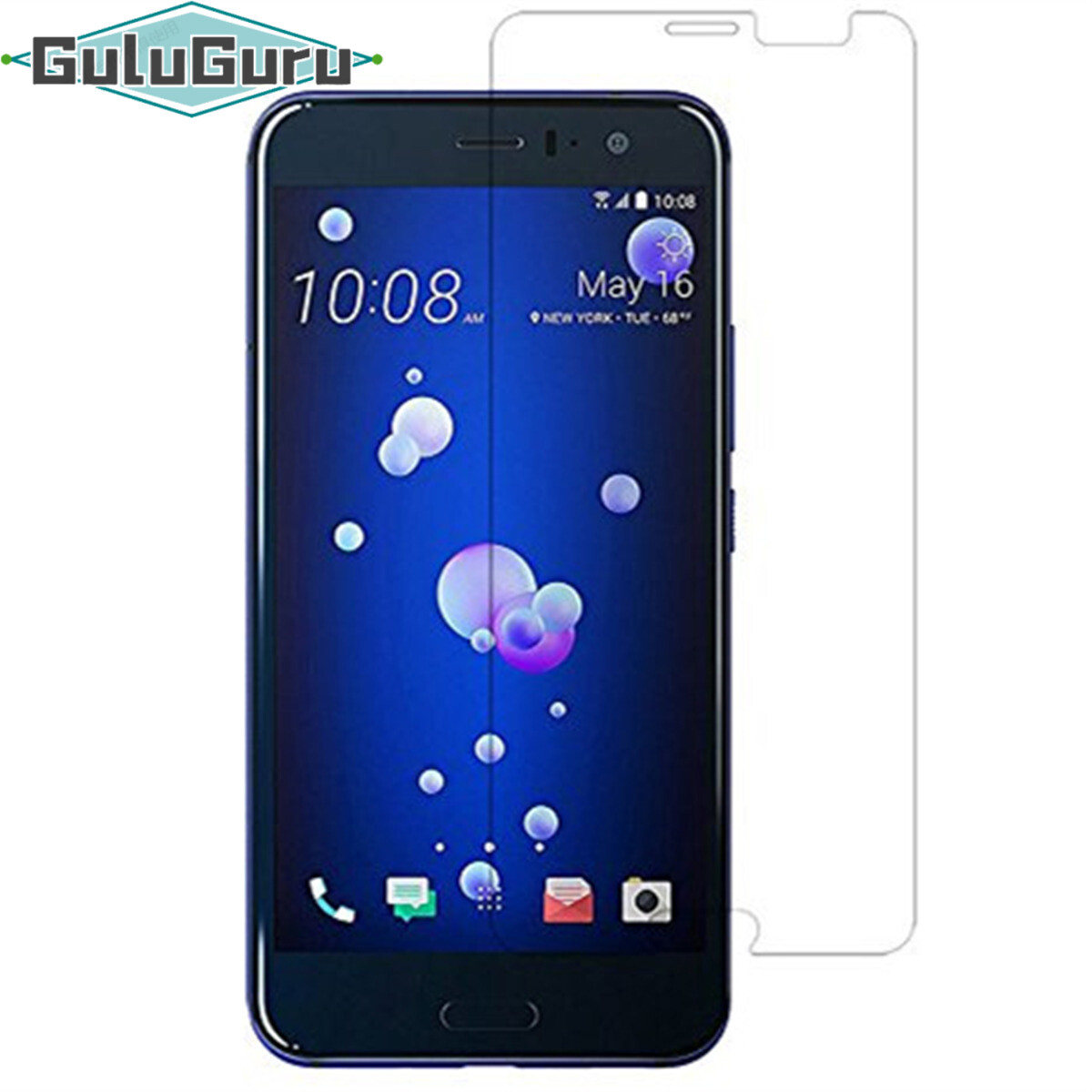 [2 Piece] for HTC U11 Screen Protector Tempered Glass Film Ultra Thin Guard, 9H Hardness, 99.9% Light Transmission, Scratch Proof, Anti-burst, Bubble-Free, Easy Install