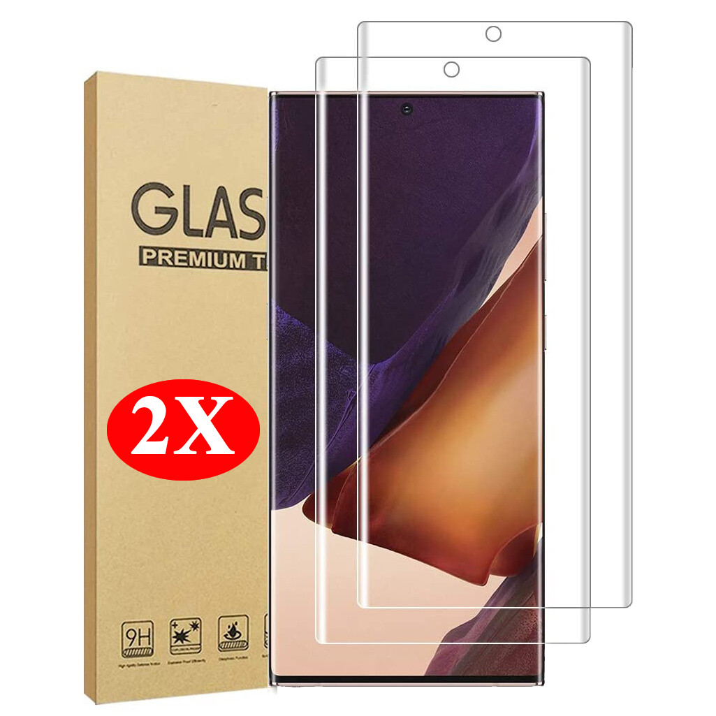 [2 Pack] Glass Screen Protector for Galaxy Note 20 Ultra / Note 20 Tempered Glass [Fingerprint Sensor Compatible][Full Adhesive][3D Glass][Case Friendly] for Samsung Galaxy Note 20 Ultra 6.9 inch/ Note 20 6.7 inch