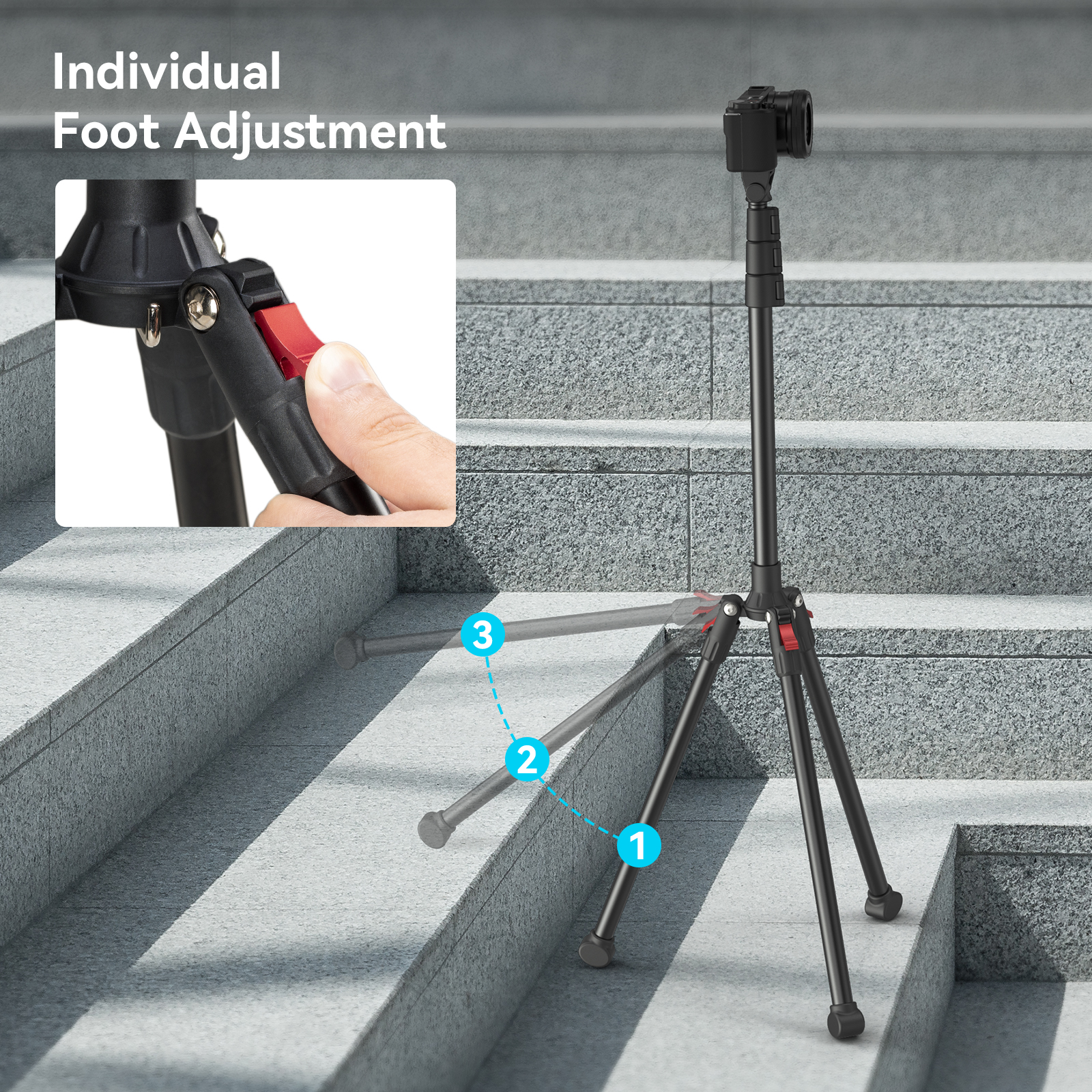 SmallRig Tripod Phone Stand Heavy Duty Selfie Stick với điều khiển từ xa Bluetooth cho điện thoại di động Mirrorless Action Sports Camera Vlogging Tik Tok 4363
