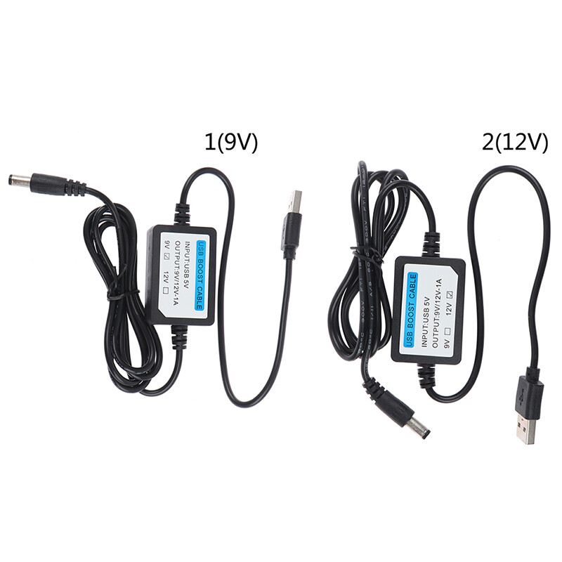 Câble Convertisseur Step-up USB Vers DC 5V à 9V/12V - Sortie 1A - Connecteur 2,1x5,5mm