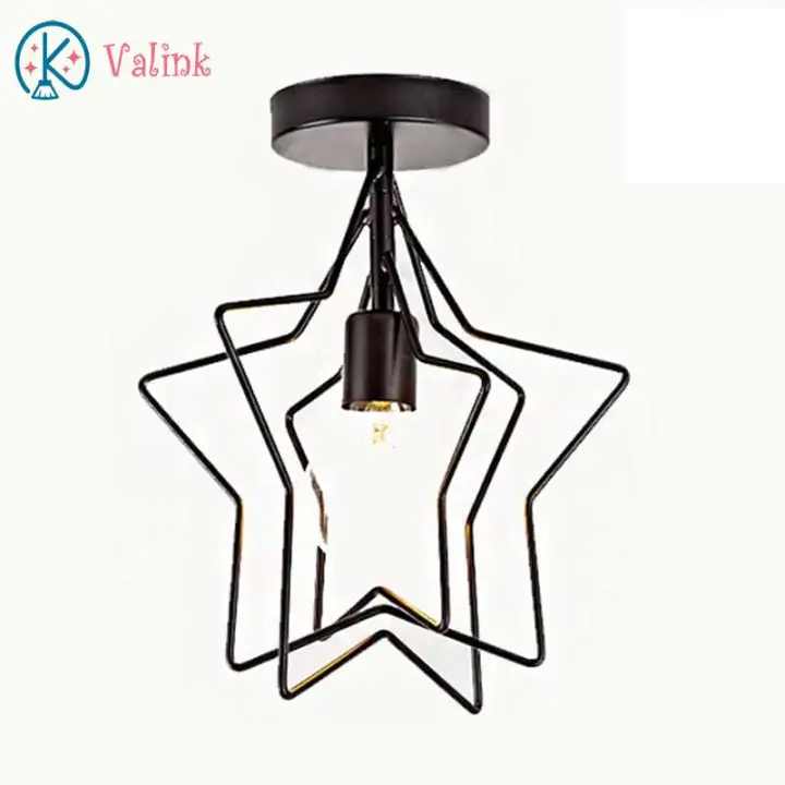 Valink Simple Five Point Ceiling Light Geometric Iron Pendant