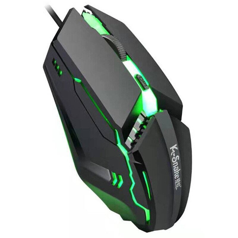 Chaunceybi Wired Mouse USB Wired LED Luminous Game Competitive Computer Adjustable DPI Mice Office Lol Mobile Game Mouse