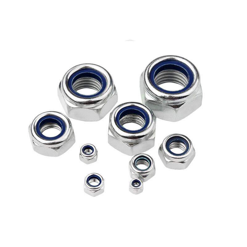 M2 m3 m4 m5 m6 m8 m10 m12 m14 m16 m18 m20 m22 m24 m27 m30 hex hexagon nylon insert lock self--locking nut nylock locknut