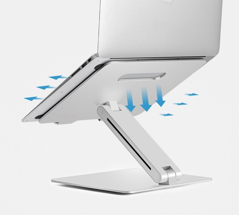 Zeallion Aluminum Alloy 11-15.6 inch Notebook Laptop Stand Foldable Ergonomic Notebook Cooler Laptop Cooling Desk Riser