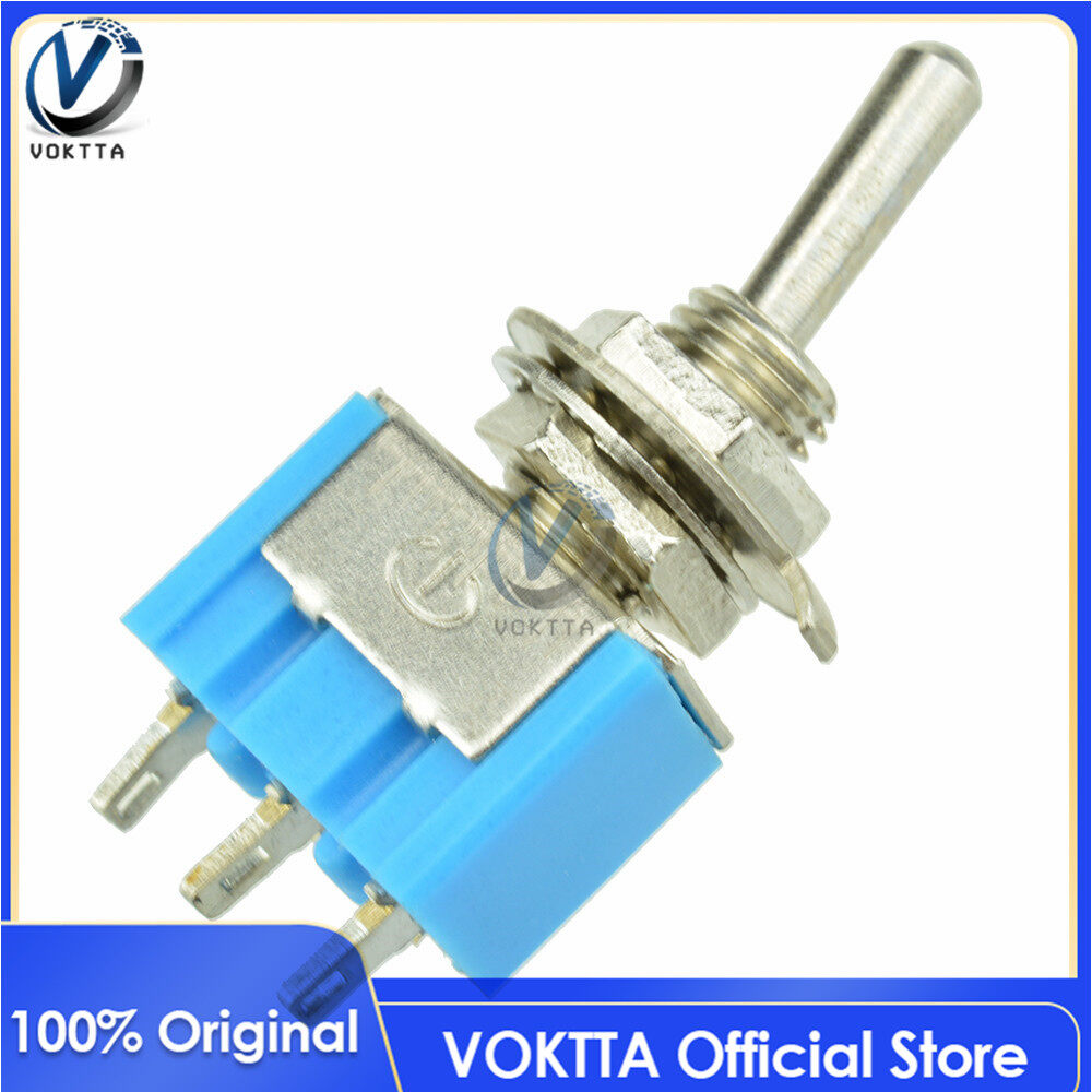 Voktta nguyên bản 5 công tắc bật tắt mts-102 công tắc chốt 3 vị trí bật tắt 3 chân mini, công tắc bật tắt ngắt điện xoay chiều 6a 125v