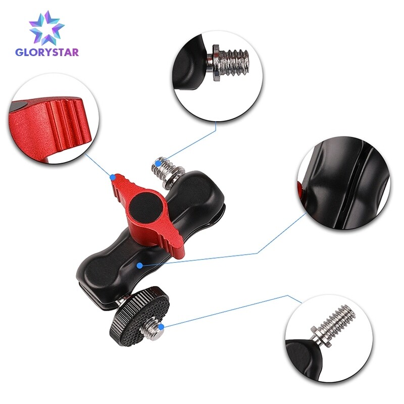 Đầu Kẹp Bóng Đa Năng GloryStar Kẹp Bóng Ic Arm Super Với 1 Ren 4inch-20 Cho Máy Ảnh Màn Hình Giàn Khoan