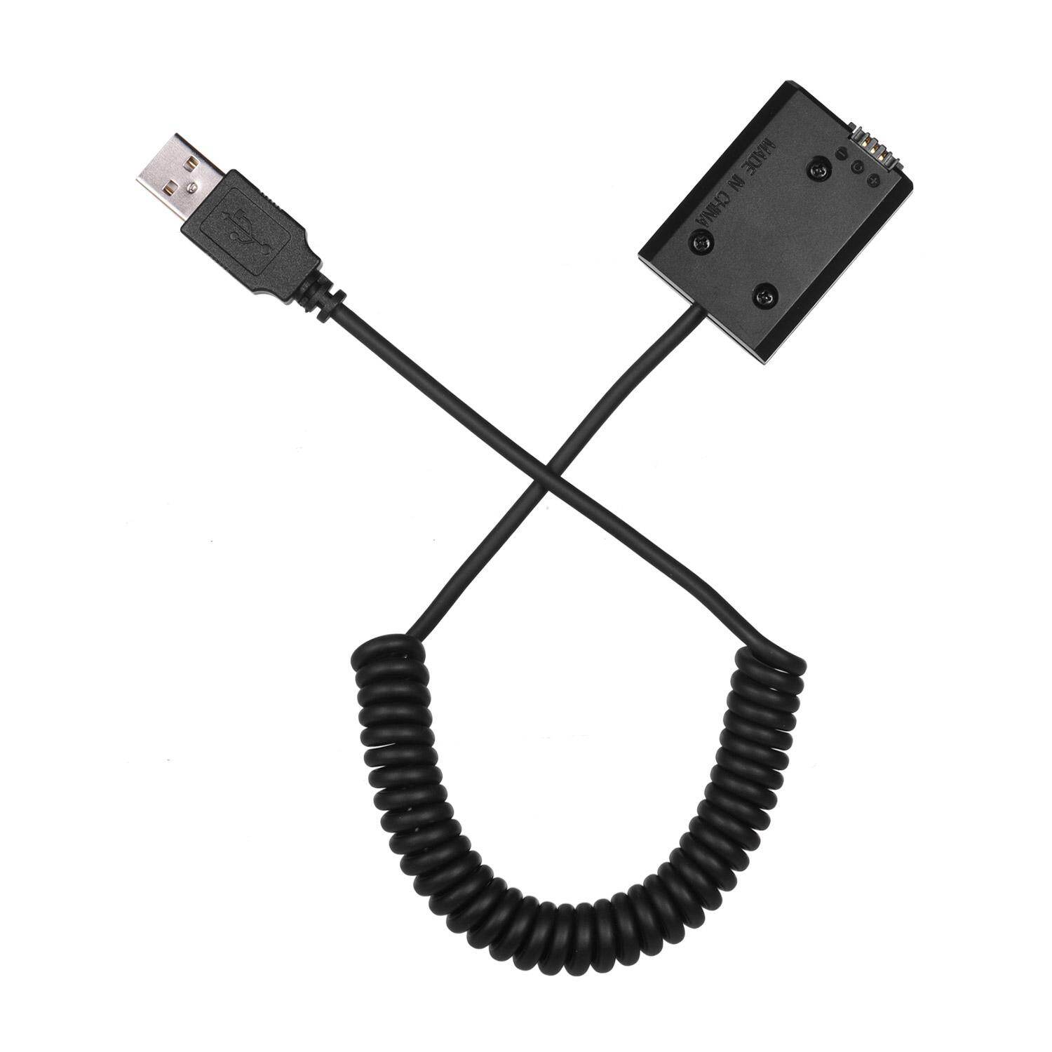 Andoer 5V USB NP-FW50 Dummy Battery Pack Coupler Adapter with Flexible Spring Cable Compatible with Sony A7 A7II A7R A7S A7RII A7SII A6000 A5000 A3000 NEX5 NEX3 ILDC Camera