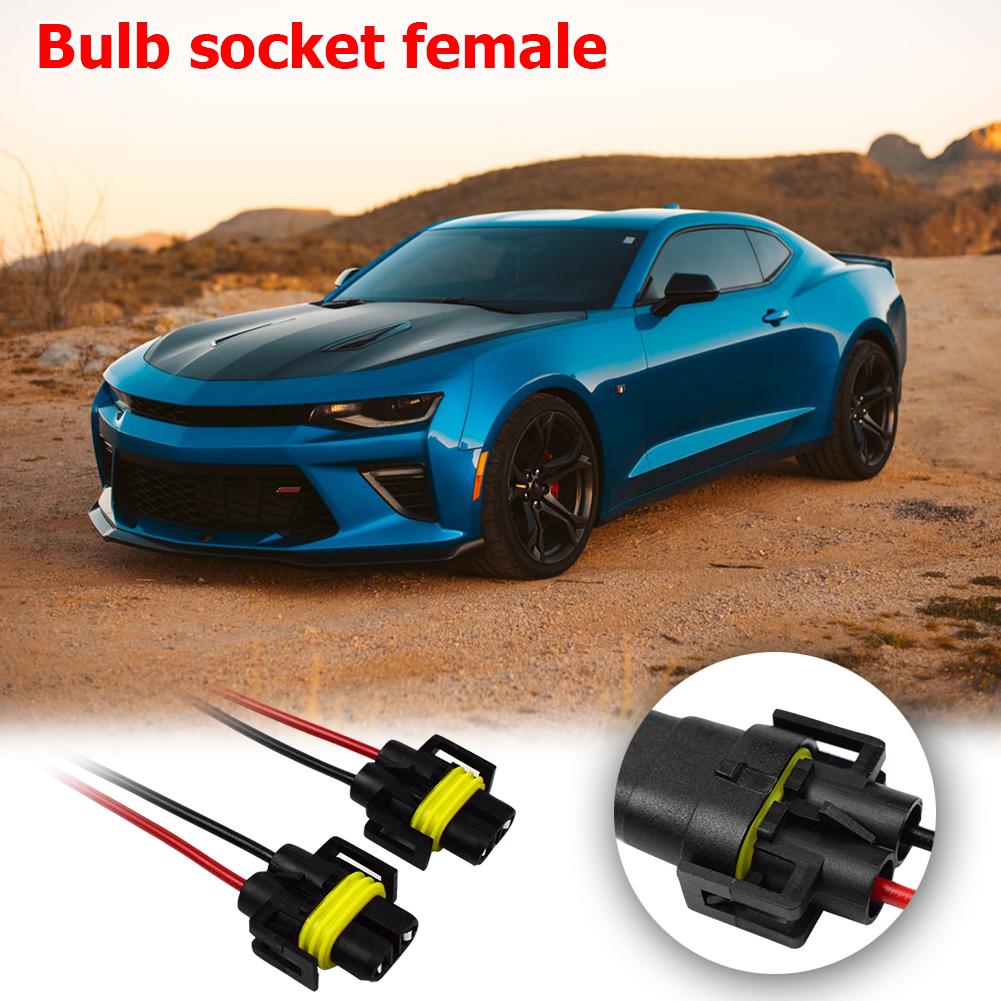 2pcs H8/H9/H11 Bulb Socket Female Adapter Connector for Headlight Fog Lamp