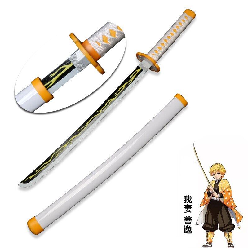 Demon Slayer Wooden Cosplay Sword Japanese Anime Props Katana Bamboo Sword Toy Swords
