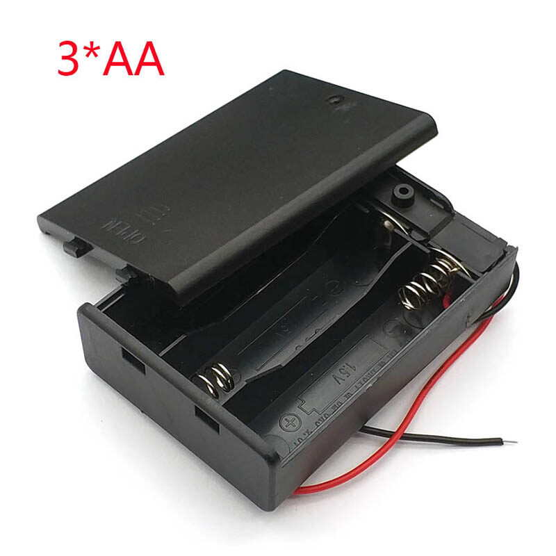 1PCS AA Battery Holder Box Case with Holder Box Case Switch DIY 3 Slot AA Battery