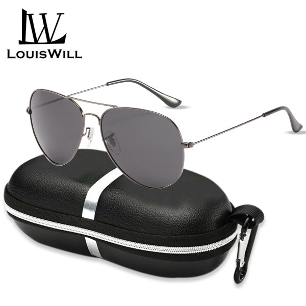 Giá bán LouisWill Men Sunglasses UV400 Polarized Sunglasses Retro Sunglasses Sport Sunglasses Outdoor Activities Eyewear Driving Fishing Eyewear Silicone Nose Pads Sun Glasses