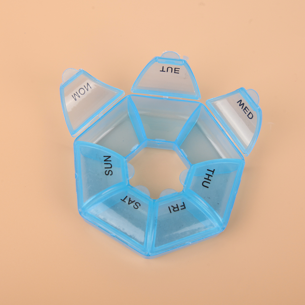7 Grids Portable Weekly Pill Box Storage Container Mini Medicine Organizer Tablet Dispenser Splitters