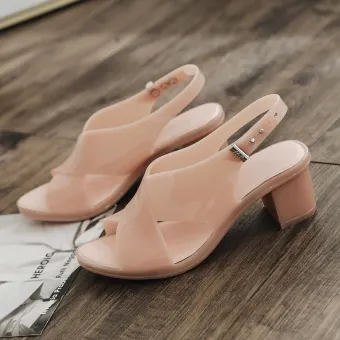 hot pink jelly shoes
