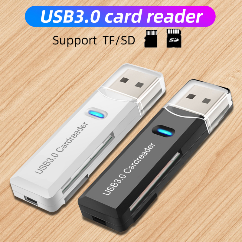 GUUGEI Đầu Đọc Thẻ USB3.0 2 Trong 1 Đầu Đọc Thẻ Nhớ Micro SD TF Đầu Đọc Thẻ 2.0 Ổ Đĩa Flash Cho Máy Tính Xách Tay Máy Vi Tính