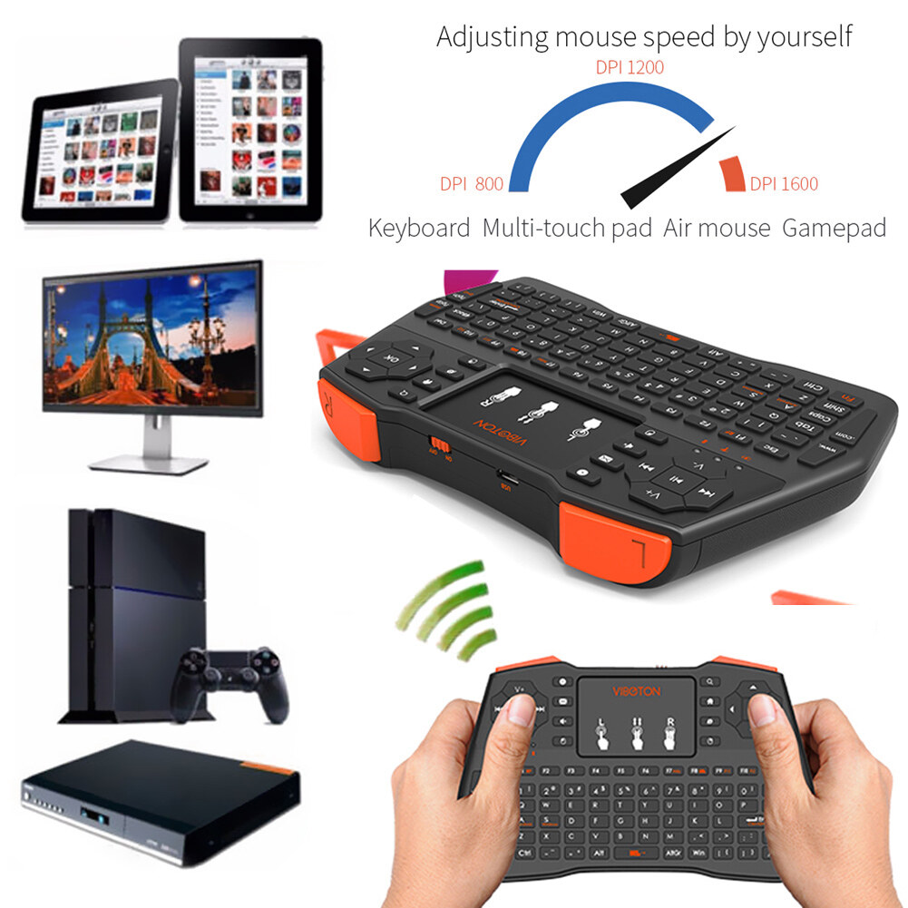Bàn Phím Không Dây I8 Plus Mini 2.4G Fly Air Chuột Touchpad Cho TV PS Englis
