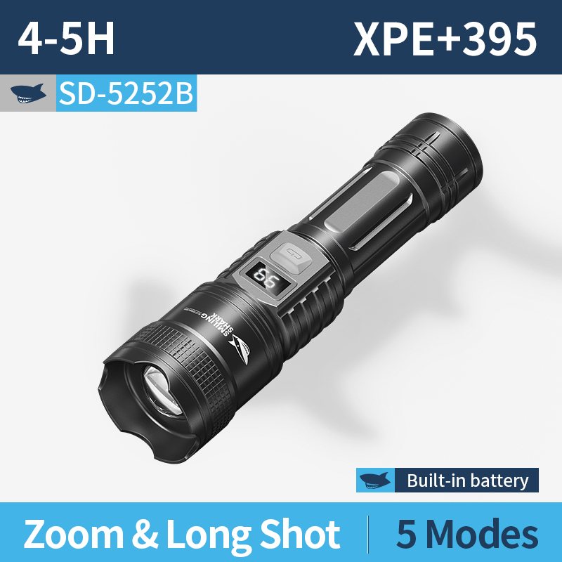 SMILING SHARK SD5252 LED Flashlight UV 395nm Purple Light 5Mode