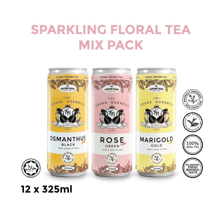 The Tapping Tapir Grand Hornbill Carbonated Soda Drink Floral Tea 