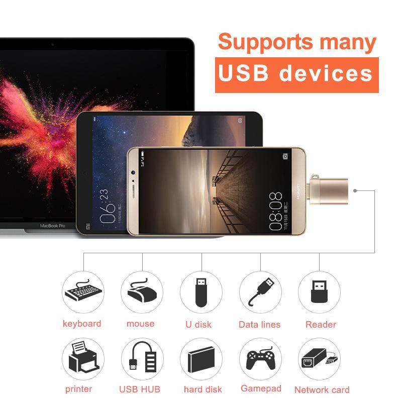 Bộ Chuyển Đổi OTG TYPE-C Usb C, Bộ Chuyển Đổi Dữ Liệu Sạc Micro Type C Usb 3.0 Cho Samsung Galaxy S8 S9 Note 8 A5 2017 One Plus Usbc