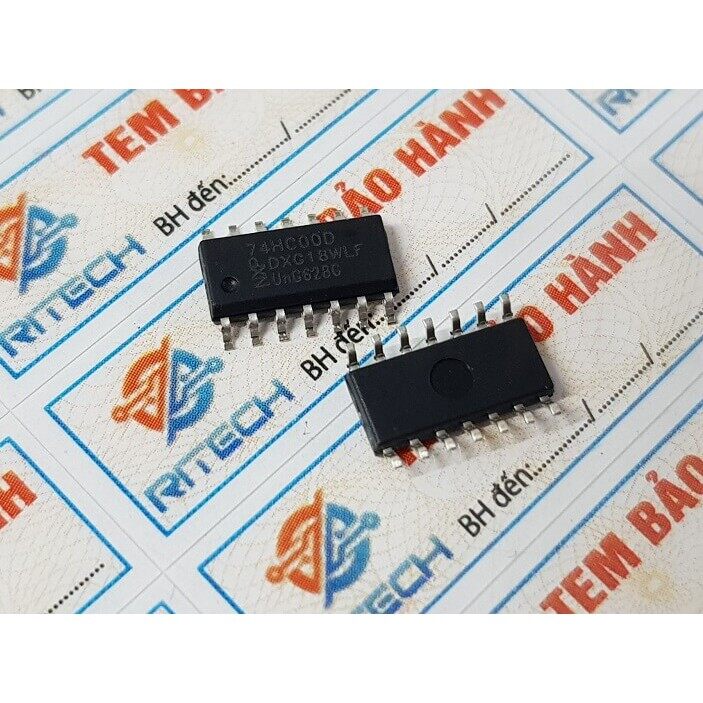 74hc00d, 74hc00 ic số sop-14 kích thước 3.9mm