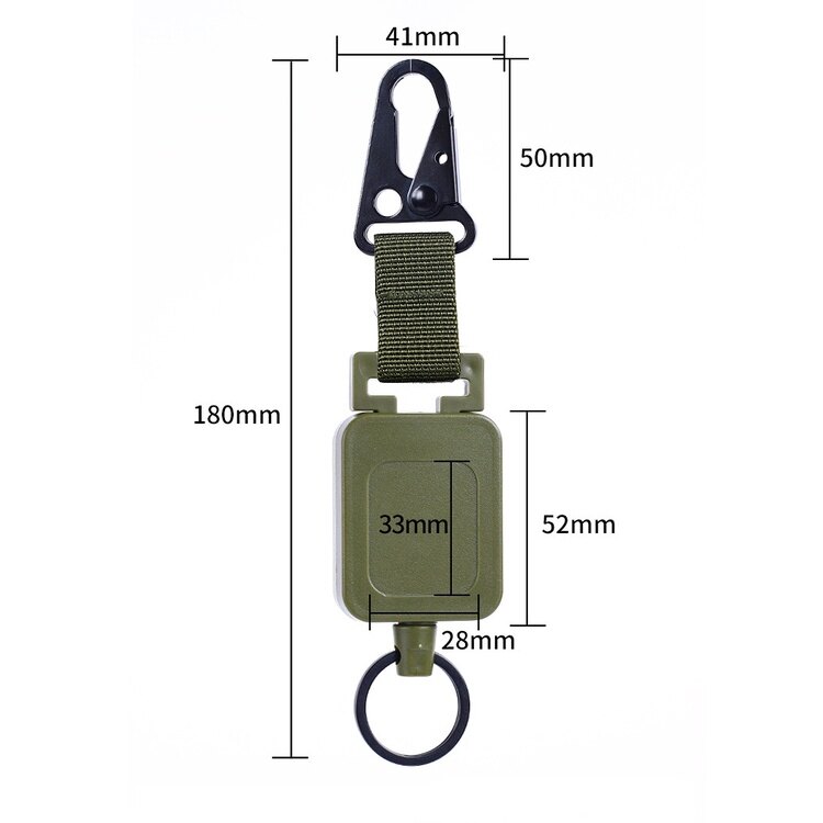 LUC High Quality Wire Keychain Holder Multipurpose Backpack Hook Retractable Badge Reel Outdoor Accessories