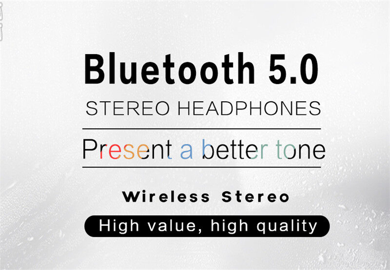 Wireless Headphones Bluetooth--compatible Headset Foldable Stereo Adjustable Earphones With Mic