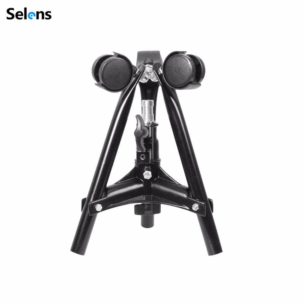 Selens Light Stand Tripod 8 inch Low Floor Roller Wheel Light Stand Foldable Support Bracket For Softbox Flash For low-background light