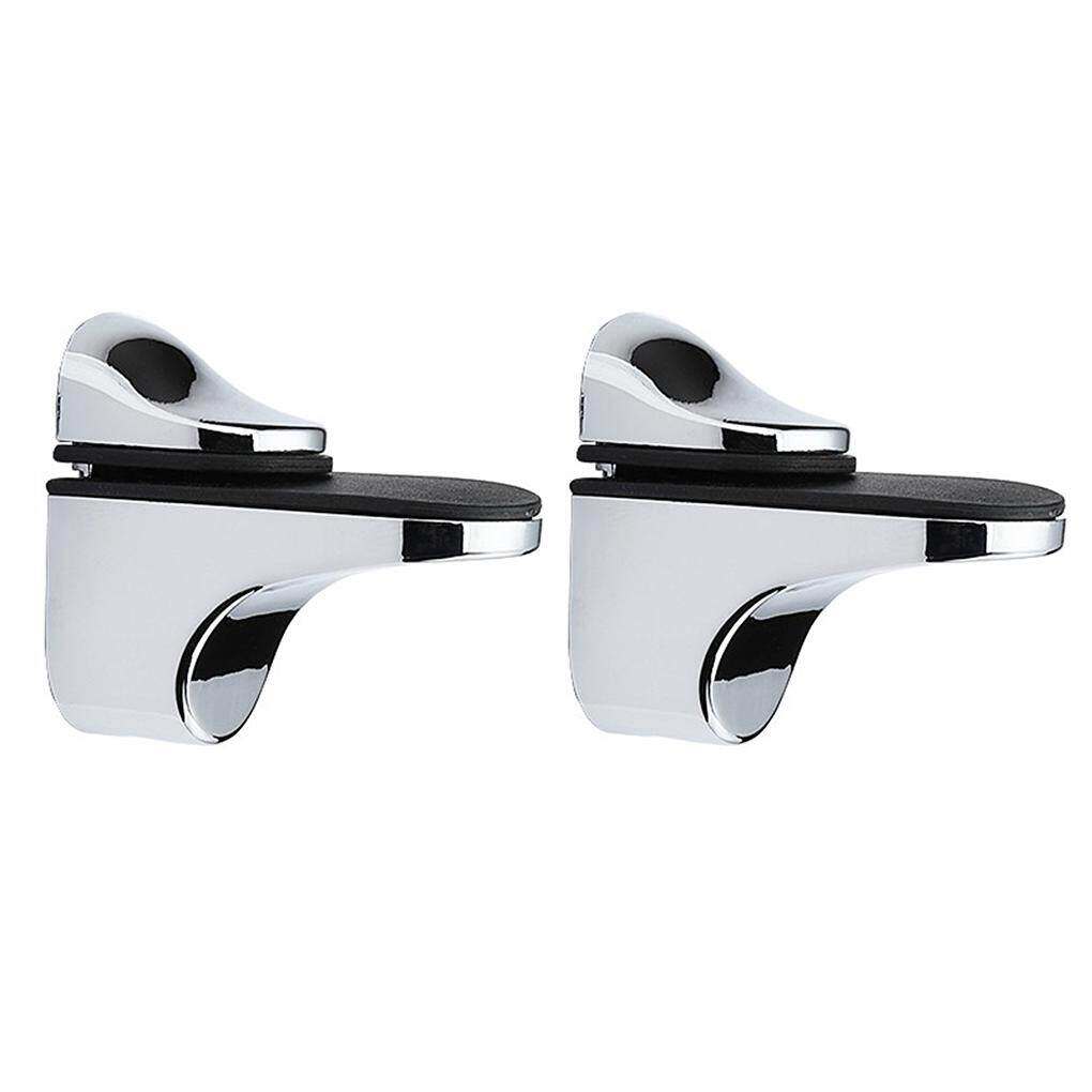 2pcs Adjustable 3-20mm Wood Shelf Bracket Wall Mount Glass Shelf Bracket Fish Mouth Glass Clamp