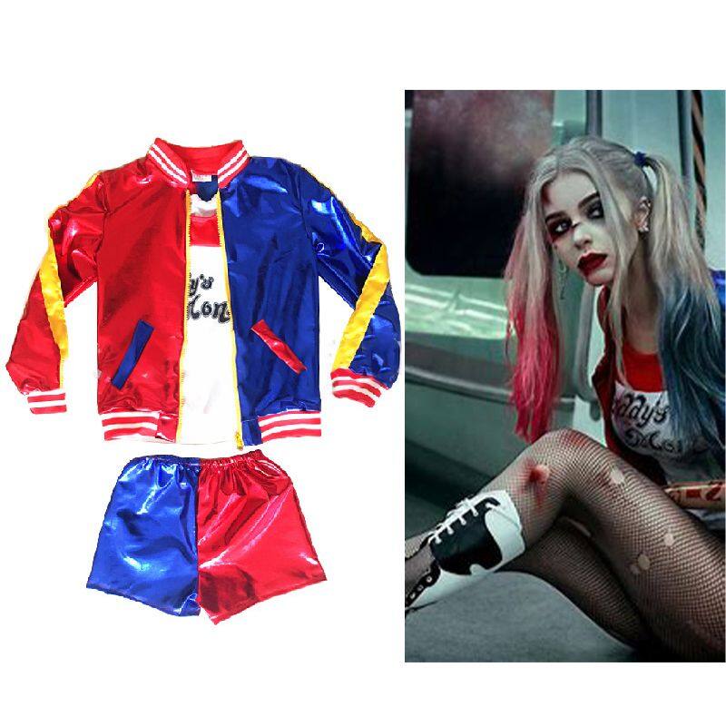 Kids Girl Suicide Squad Harley Quinn Halloween Costume Cosplay Party