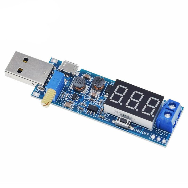 DC-DC Mô-đun Cấp Nguồn Lên/Xuống USB 5V Đến 3.5V / 12V Bộ Chuyển Đổi Tăng Tốc Có Thể Điều Chỉnh Ra DC 1.2V-24V