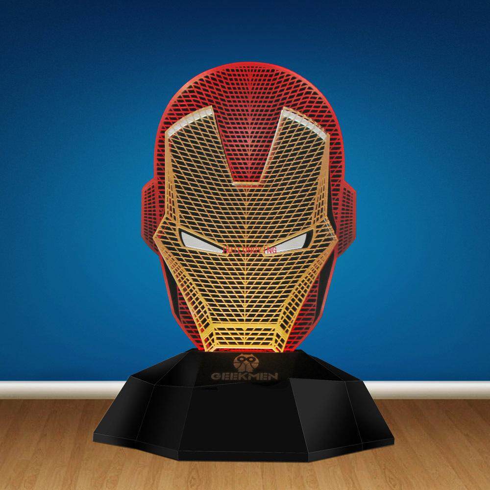 HUILONGYING Avengers Mới 3 DStandlightAmbientVision Cảm Ứng Đèn LED Đổi Màu Đèn Ngủ