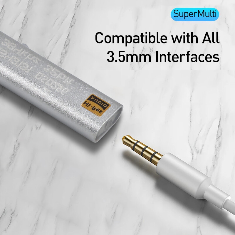 Bộ khuếch đại tai nghe DAC cs43131 dsd256 loại USB C với giao tiếp âm thanh đầu ra 3.5mm để iPhone Máy tính để bàn chip Đầu chuyển âm thanh Hifi AMP