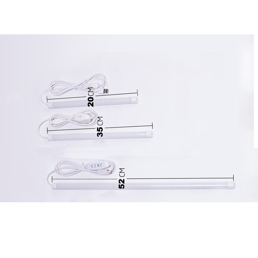 Thanh Cứng LED 5V 20-52CM, Dải Đèn USB Đèn Đọc Sách, Ống Đèn Tủ