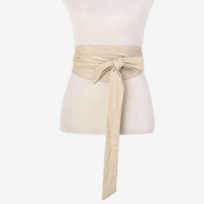 Japanese Retro Bow Obi Belt Wide Strap Sash Tie Coat Dress Corset Wiastband UK