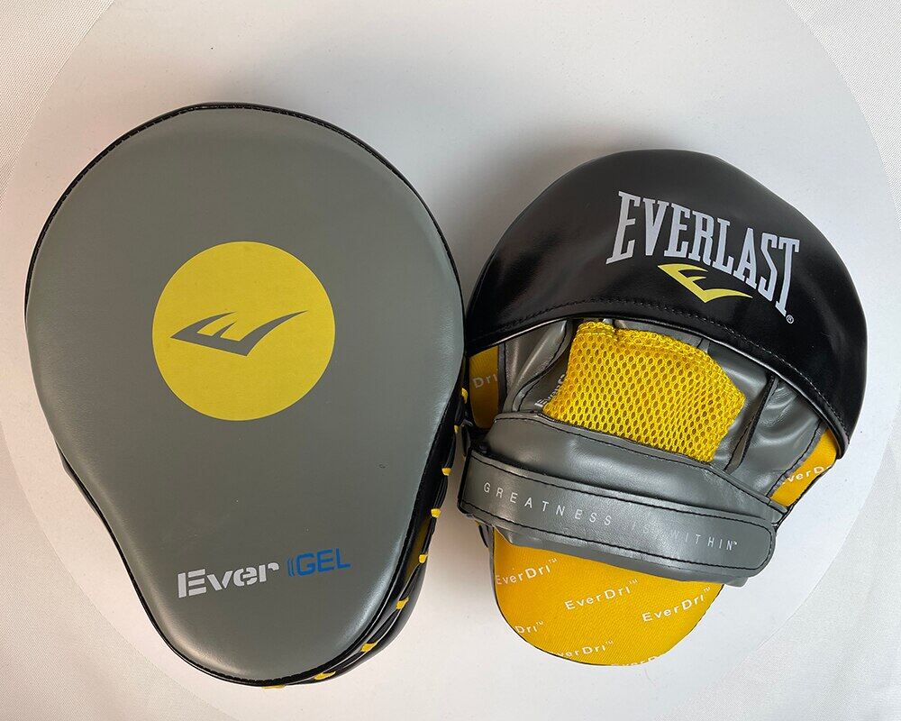 Boxhandschuhe und Fokus-Pads, Sparring-Set, Haken und Jab Target Mitts mit Boxhandschuhen, Focus Pads für Muay Thai, Kickboxen, Kampfsport, BG01 & T55, blau/weiß, 226,8 g (8 oz