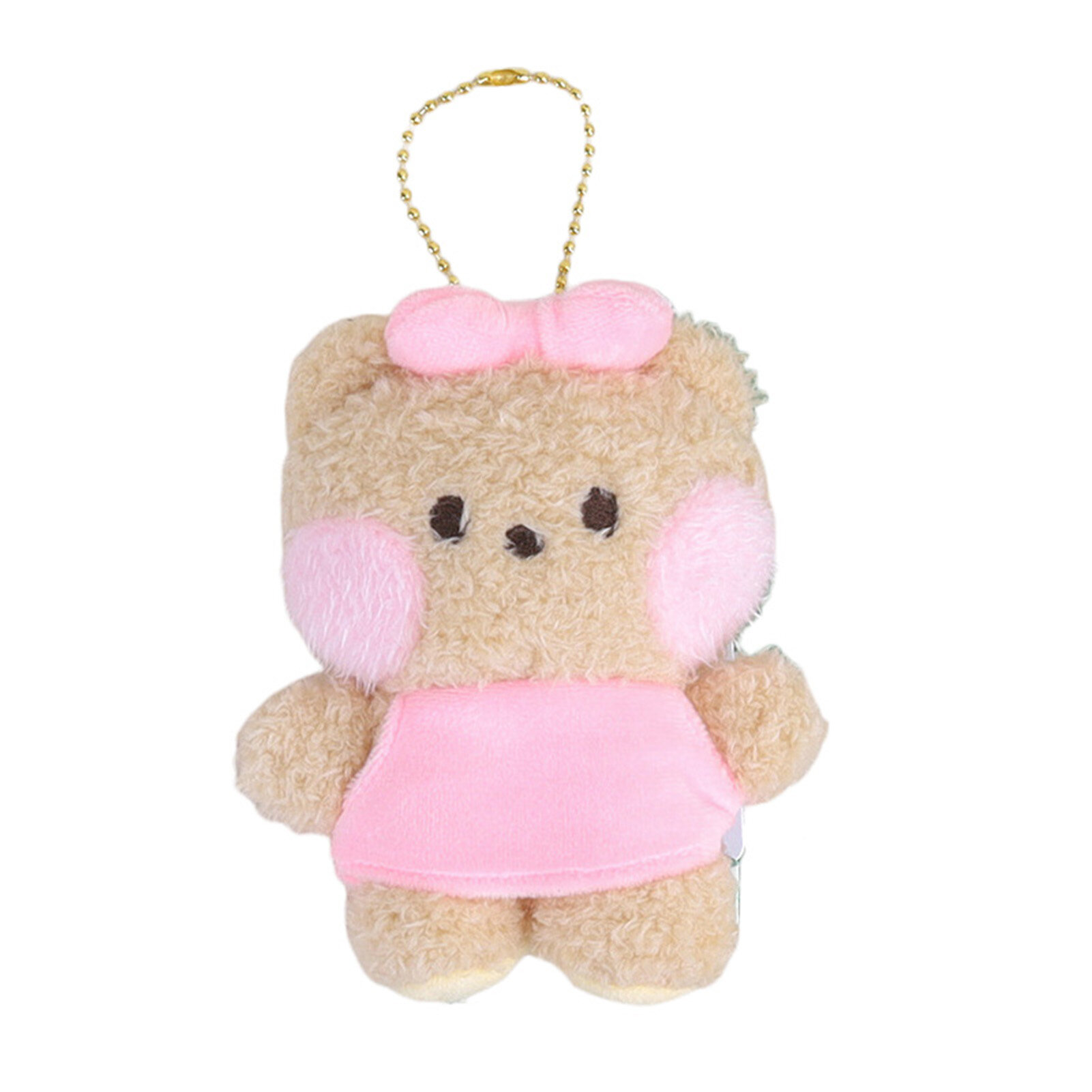 Animal Plush Pendant Lovely Frog Chick Bear Rabbit Bread Doll Plushies Decoration PP Cotton Stuffed Doll Keychain Backpack Ornament Girl Gift