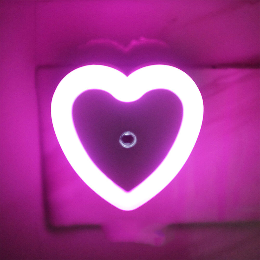 Sanhe Love LED Night Intelligent Light Control Induction Heart-shaped Night Light