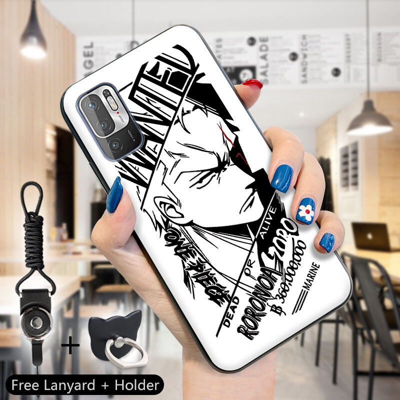 Jinsouwe For Xiaomi Redmi Note10 Shockproof Anime OnePie ce Luffy Ace Zoro Sabo Sanji Case Redmi Note 10 SketchWanted Order Boy Casing Soft TPU Silicone Phone Cases Back Cover