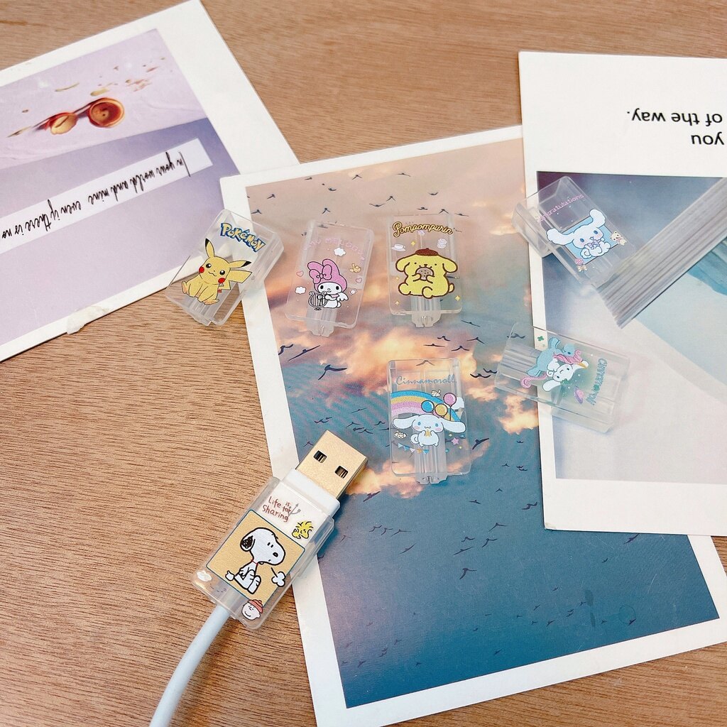 Cable protector Creative Transparent Charging Cable Cover Cable Protective Case Type C Port USB [cchoice]