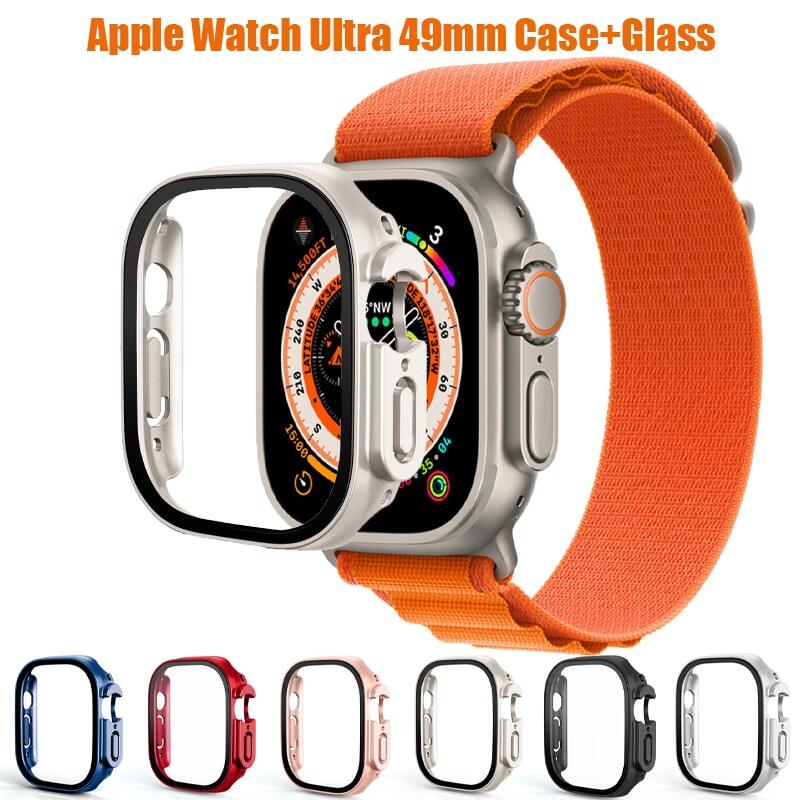 Ốp Kính Cường Lực Cho Apple Watch Ultra 49Mm Ốp Bảo Vệ Màn Hình Tích Hợp