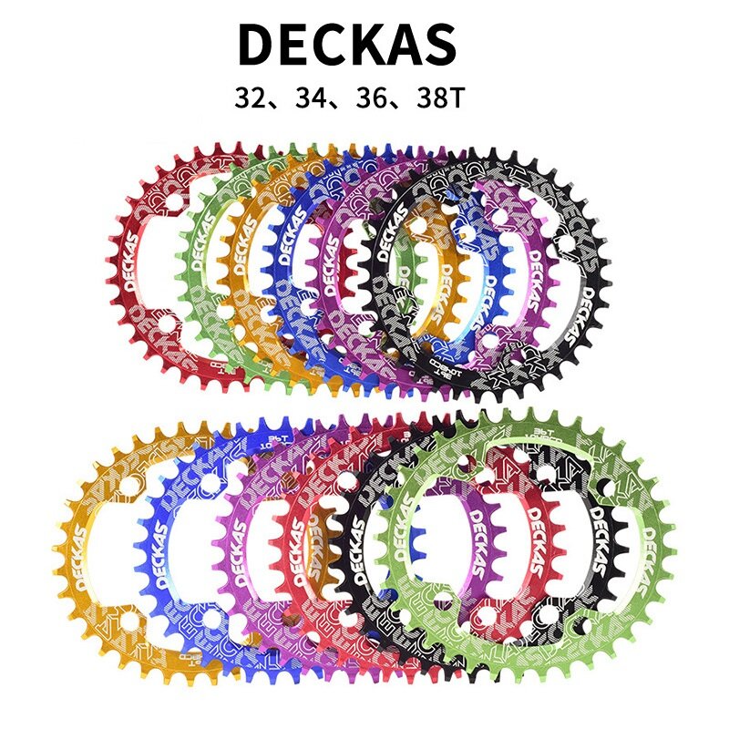 Deckas 104BCD Round Narrow Wide Chainring MTB Mountain Bike Bicycle 104BCD 32T 34T 36T 38T  Chainring Crankset Tooth Plate Parts 104 BCD for Shimano M370 M410 M610 M615 M670 M780 Crank Crankset