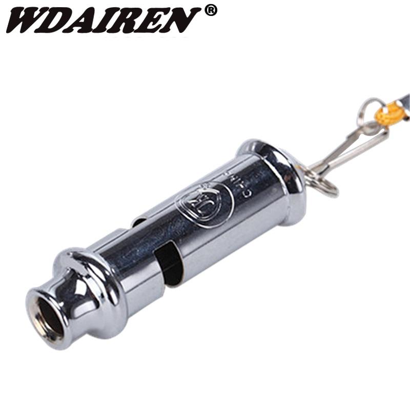 Stainless Steel High-Frequency High Decibel Whistle Lifesaving Metal Outdoor Survival Whistle KS-017